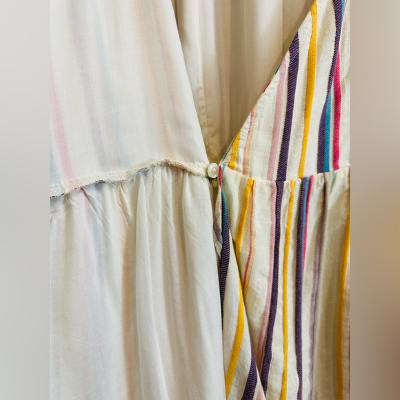 Kaari Blue Multi-Stripe Sonoran Sunset Wrap Dress - Picture 6 of 11